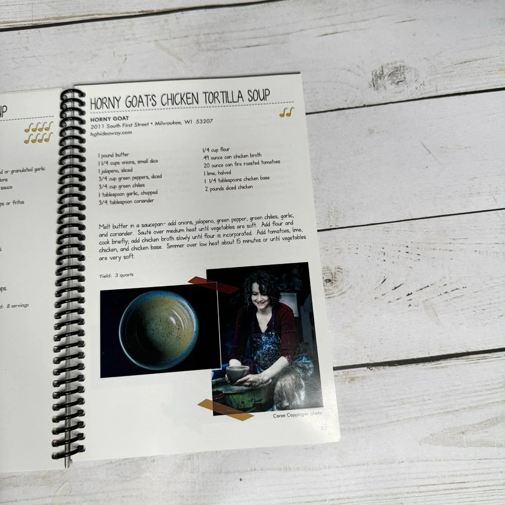 The Milwaukee Empty Bowls Cookbook‎ 2011 Spiral Bound Illustrated Soup Recipes